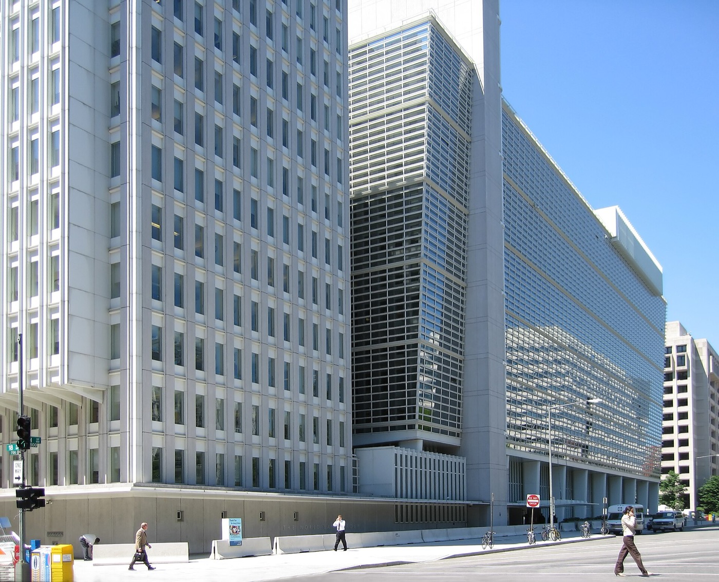 The World Bank Group's headquarters on a street in Washington, DC